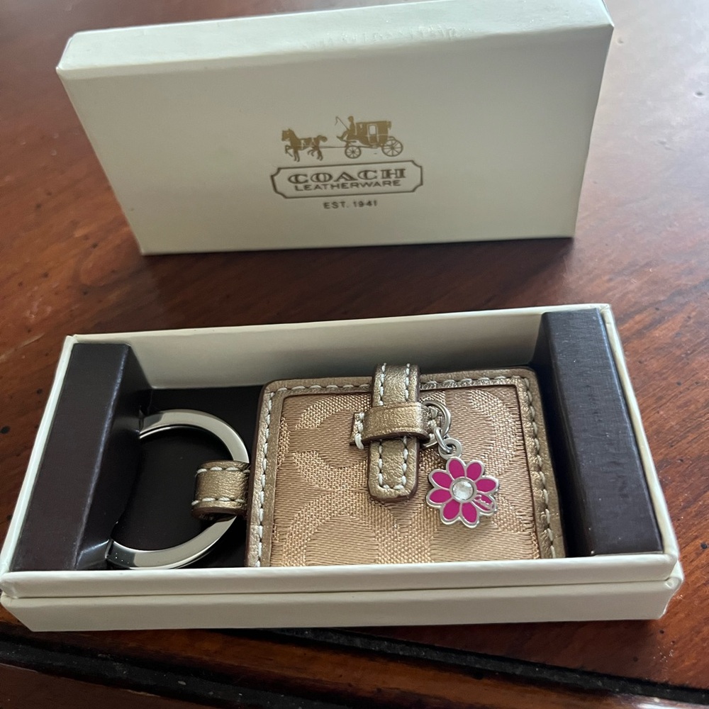 Coach Gold Mini Wallet Key Chain